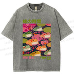 Unisex Yayoi Kusama Frogs Printed Washed Tee