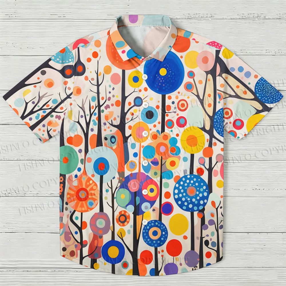 Yayoi Kusama Polka Dot Forest Hawaiian Shirt