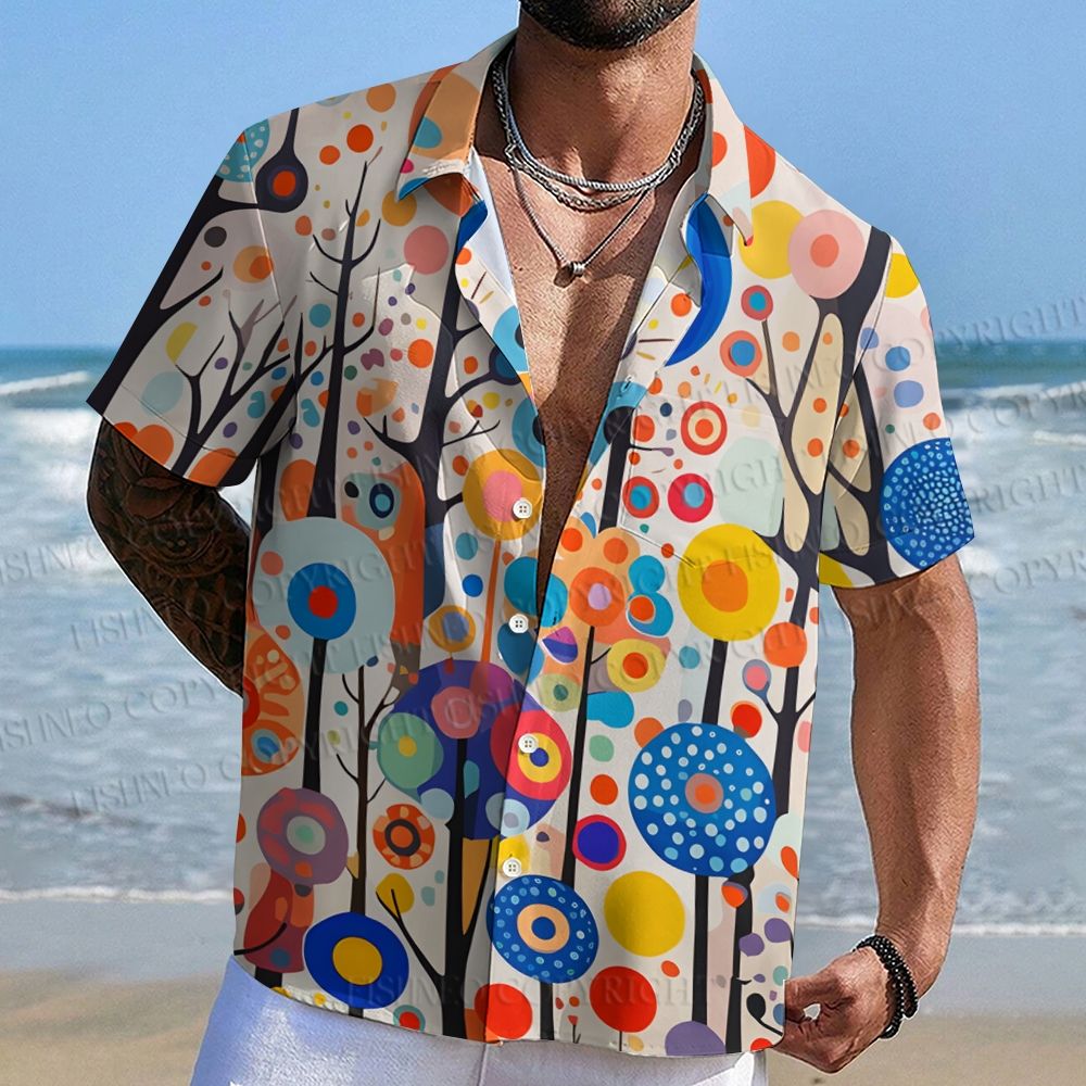 Yayoi Kusama Polka Dot Forest Hawaiian Shirt