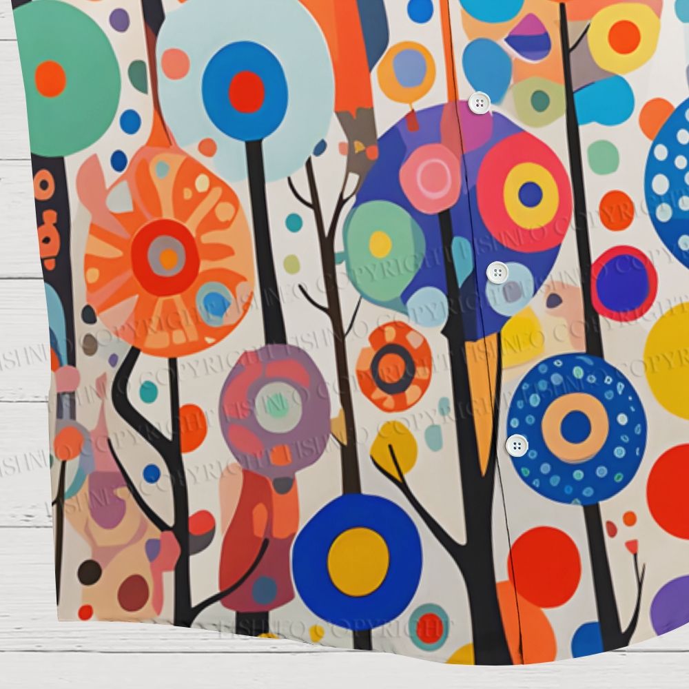Yayoi Kusama Polka Dot Forest Hawaiian Shirt