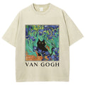 Van Gogh's Cat Japan Washed T-Shirt
