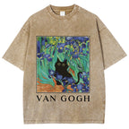 Van Gogh's Cat Japan Washed T-Shirt