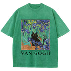 Van Gogh's Cat Japan Washed T-Shirt