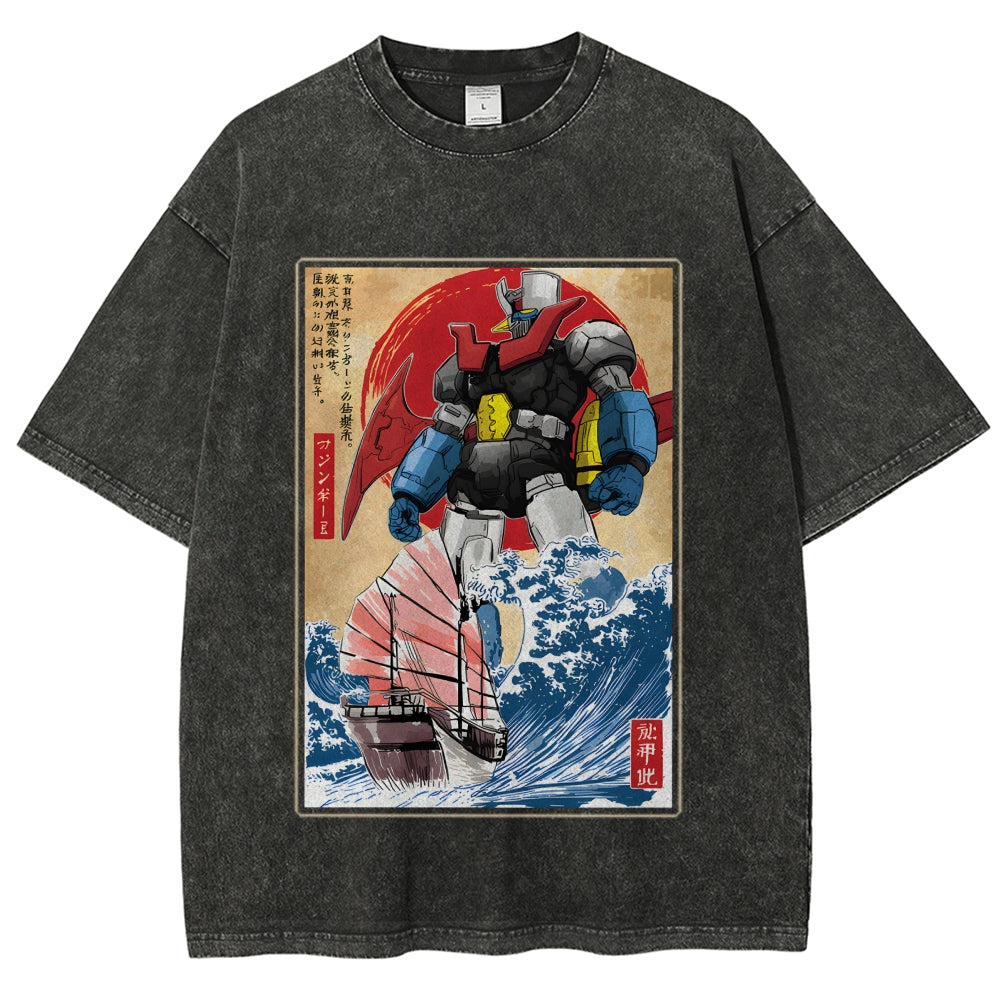 Mazinger Z Vintage Wash Japanese Design T-Shirt