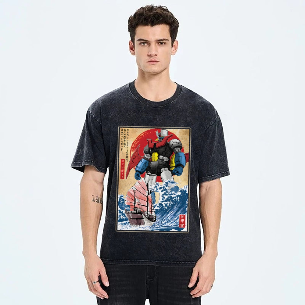 Mazinger Z Vintage Wash Japanese Design T-Shirt