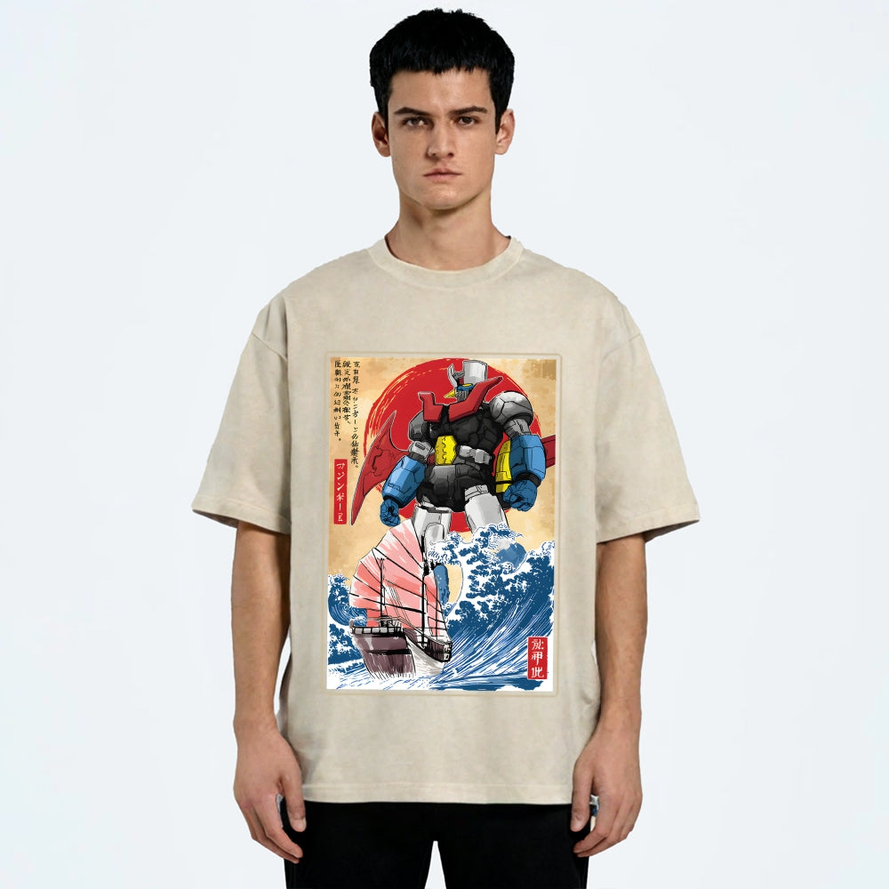 Mazinger Z Vintage Wash Japanese Design T-Shirt