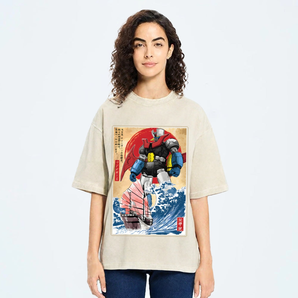 Mazinger Z Vintage Wash Japanese Design T-Shirt