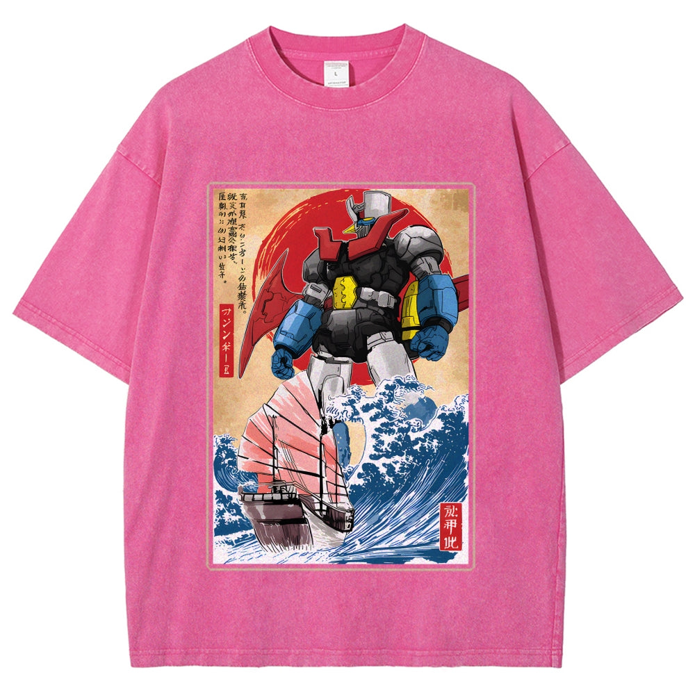 Mazinger Z Vintage Wash Japanese Design T-Shirt