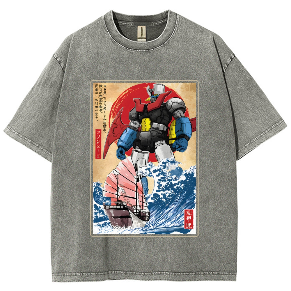 Mazinger Z Vintage Wash Japanese Design T-Shirt
