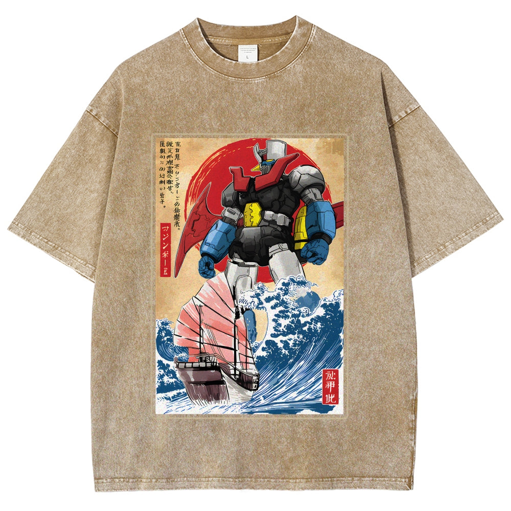 Mazinger Z Vintage Wash Japanese Design T-Shirt