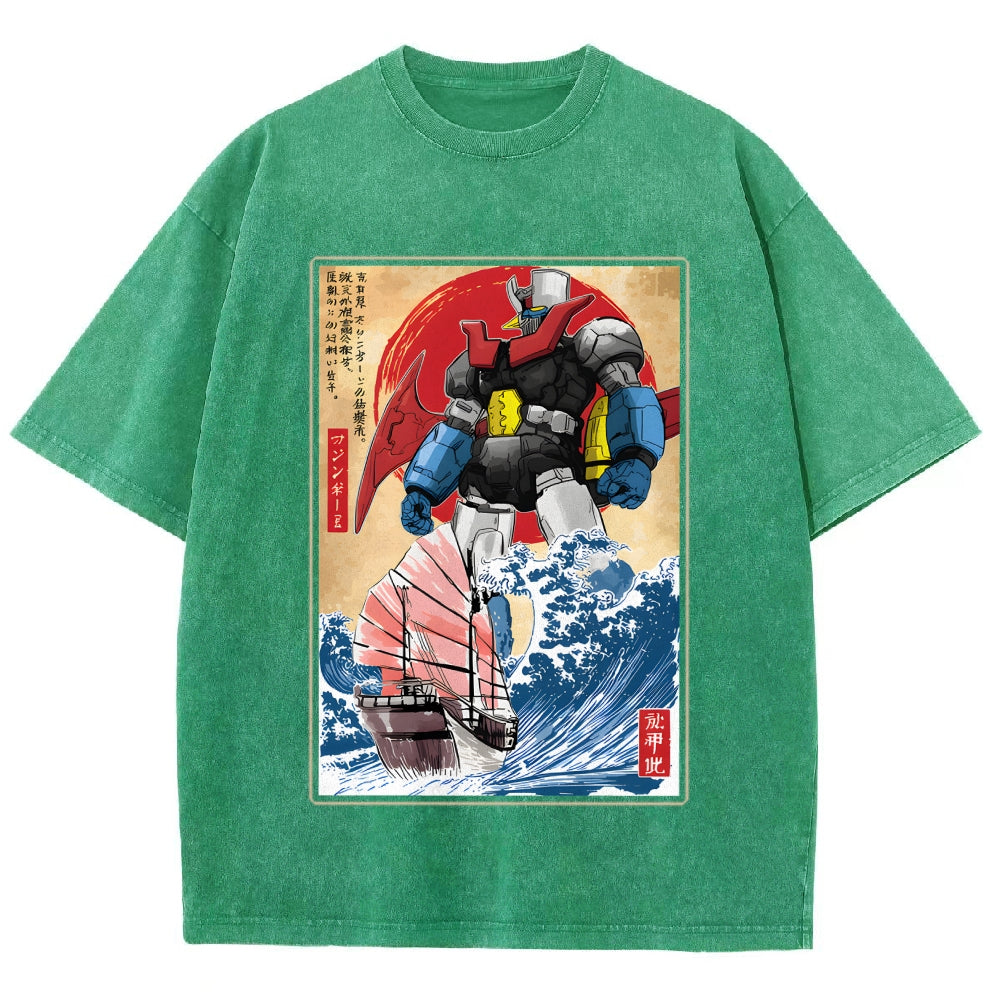 Mazinger Z Vintage Wash Japanese Design T-Shirt