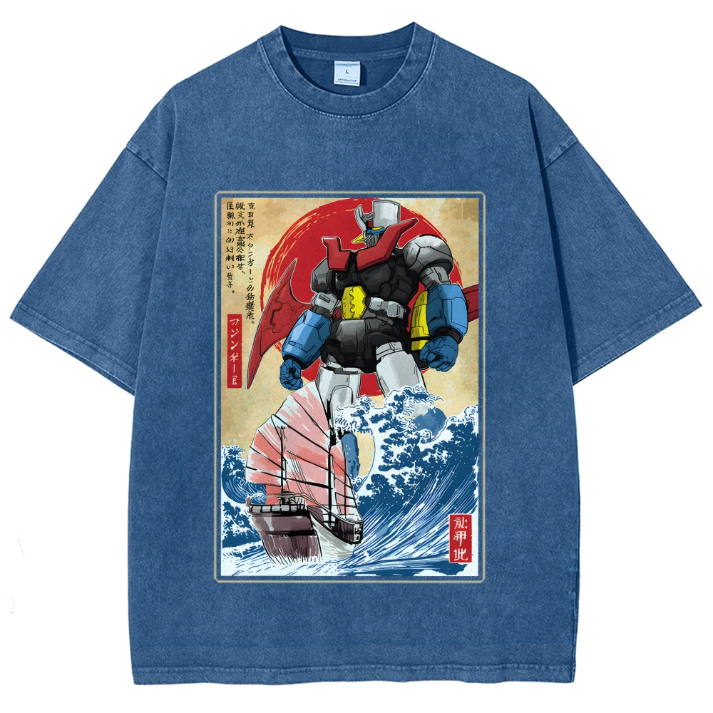 Mazinger Z Vintage Wash Japanese Design T-Shirt