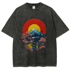 Mount Fuji & TARDIS Vintage Washed T-shirt