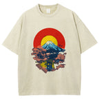 Mount Fuji & TARDIS Vintage Washed T-shirt
