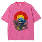 Mount Fuji & TARDIS Vintage Washed T-shirt