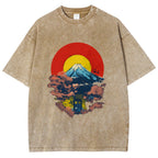 Mount Fuji & TARDIS Vintage Washed T-shirt