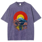 Mount Fuji & TARDIS Vintage Washed T-shirt