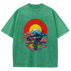 Mount Fuji & TARDIS Vintage Washed T-shirt