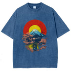 Mount Fuji & TARDIS Vintage Washed T-shirt