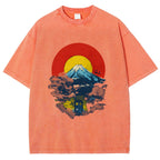 Mount Fuji & TARDIS Vintage Washed T-shirt
