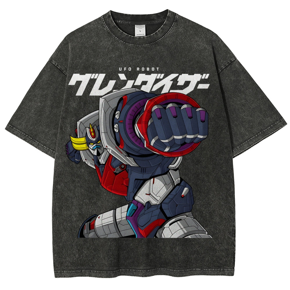 Grendizer Vintage Wash Japanese Design T-Shirt