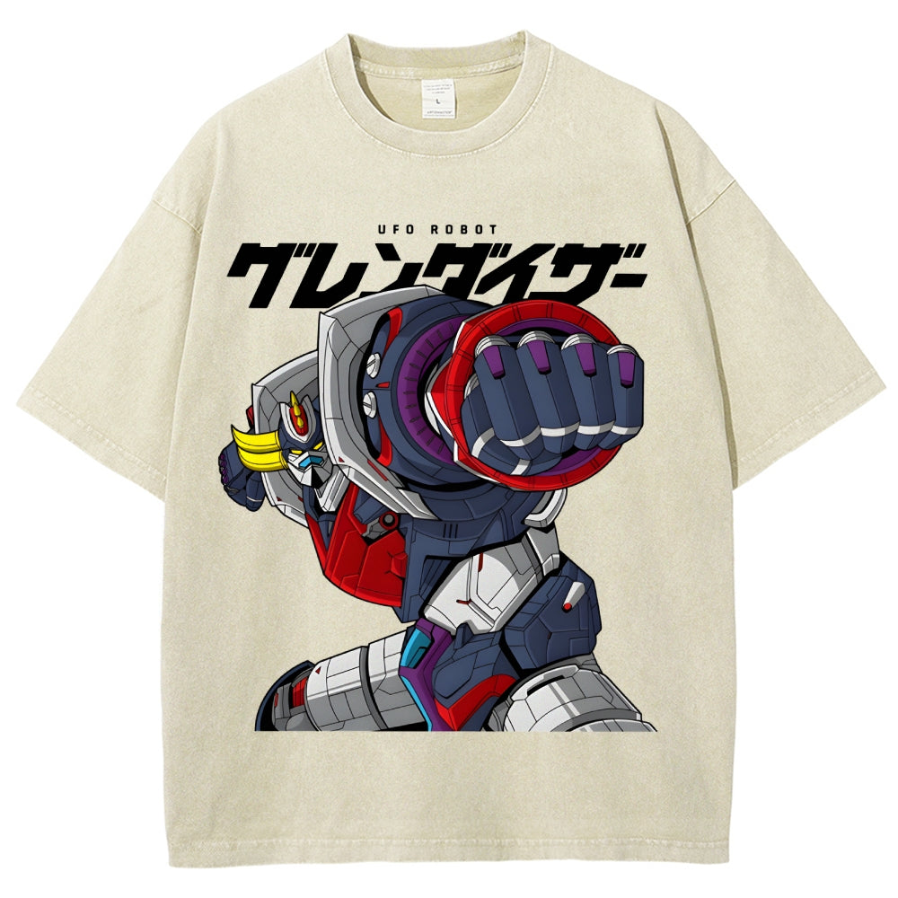 Grendizer Vintage Wash Japanese Design T-Shirt