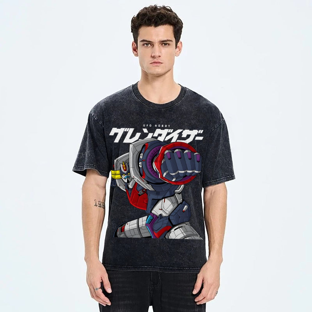 Grendizer Vintage Wash Japanese Design T-Shirt
