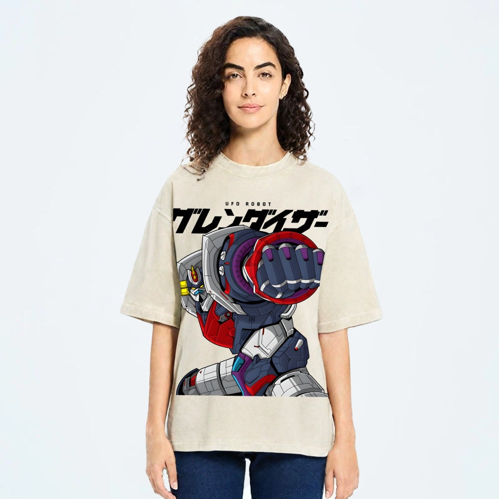 Grendizer Vintage Wash Japanese Design T-Shirt