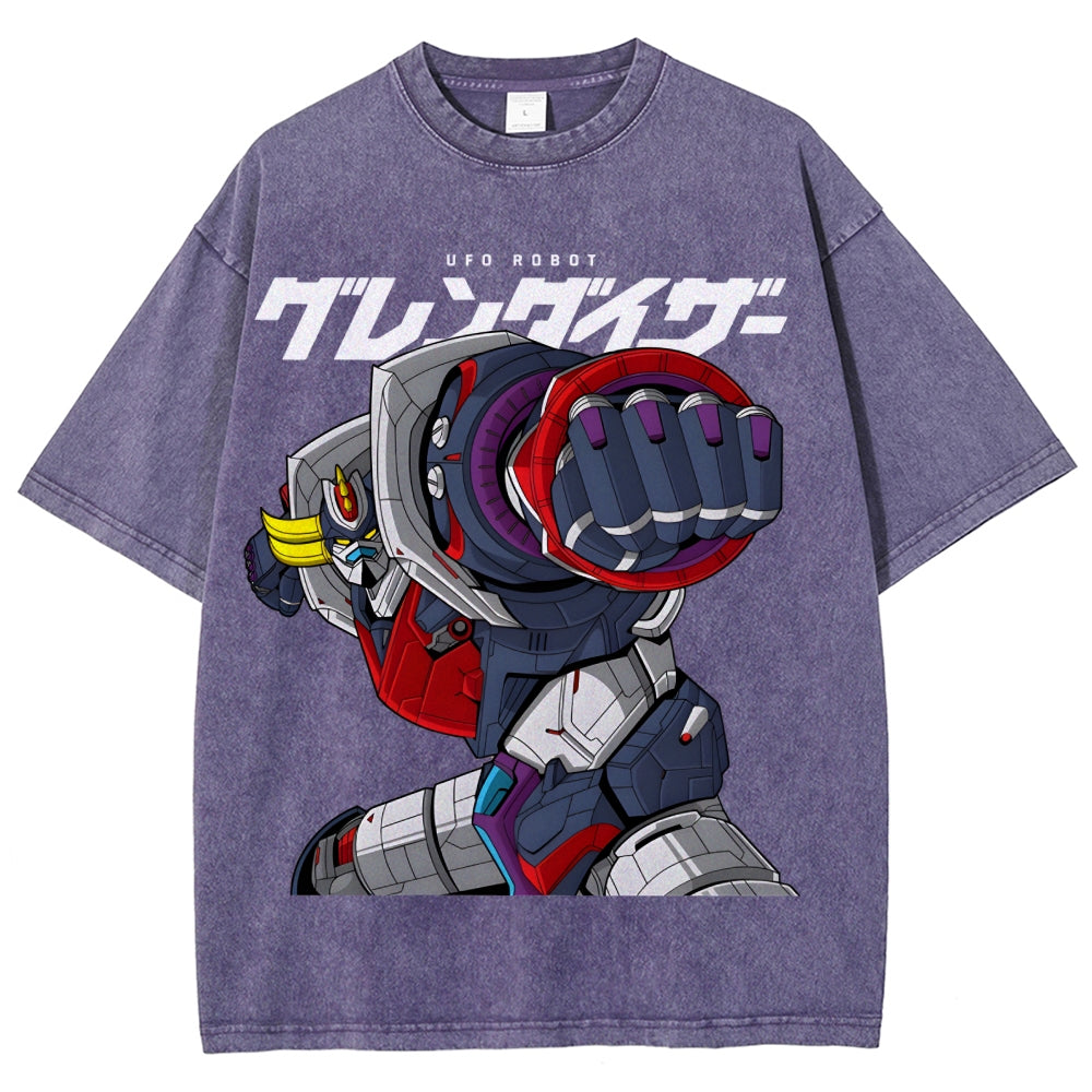 Grendizer Vintage Wash Japanese Design T-Shirt