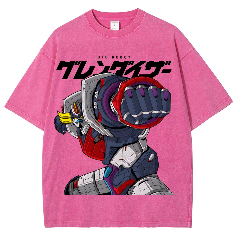 Grendizer Vintage Wash Japanese Design T-Shirt