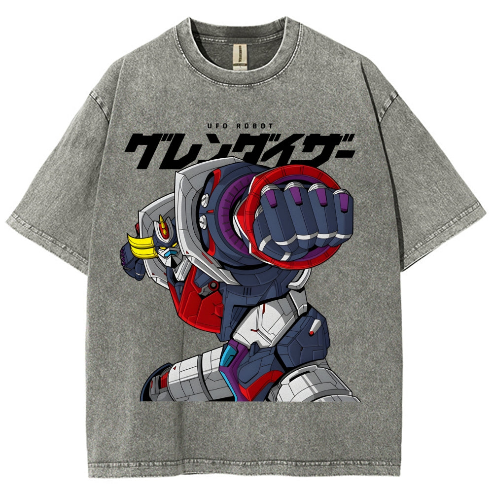 Grendizer Vintage Wash Japanese Design T-Shirt