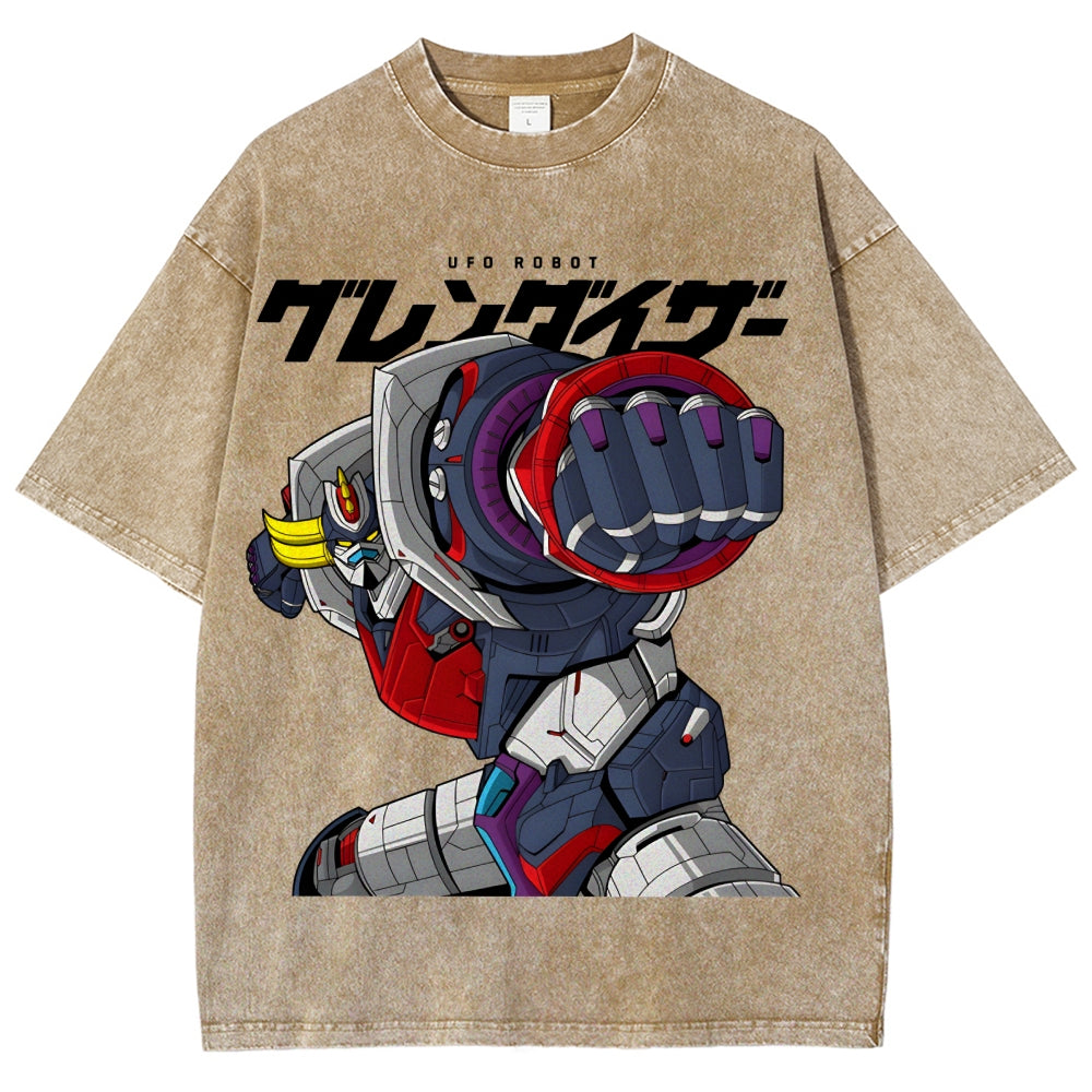 Grendizer Vintage Wash Japanese Design T-Shirt