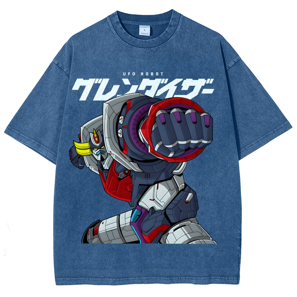 Grendizer Vintage Wash Japanese Design T-Shirt