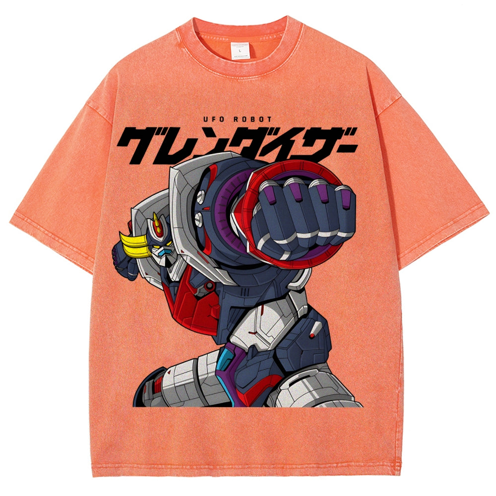 Grendizer Vintage Wash Japanese Design T-Shirt