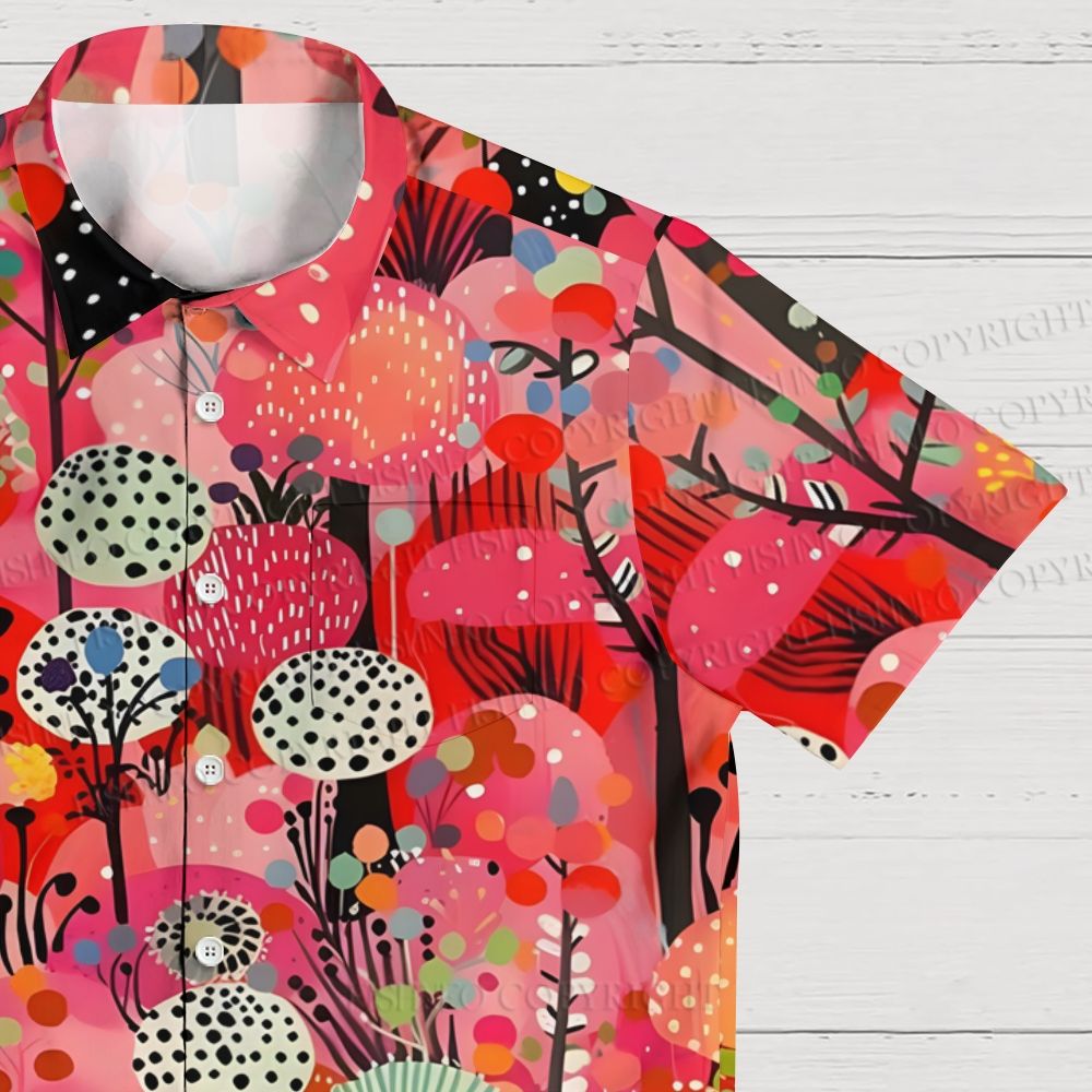 Yayoi Kusama Polka Dot Forest Hawaiian Shirt