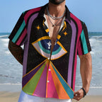 Multicolor Giant Eye Hawaiian Shirt
