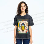 Unisex Steampunk Bug With Huge Eye Printed Washed Tee