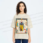 Unisex Steampunk Bug With Huge Eye Printed Washed Tee