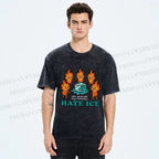 Unisex We Hate Ice Printed Washed Tee