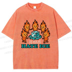 Unisex We Hate Ice Printed Washed Tee