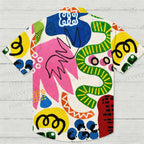 Multicolor Bauhaus Graffiti Hawaiian Shirt