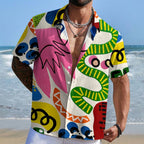 Multicolor Bauhaus Graffiti Hawaiian Shirt