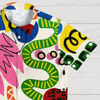 Multicolor Bauhaus Graffiti Hawaiian Shirt