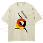 Unisex Bauhaus Design Printed Washed Tee