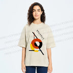 Unisex Bauhaus Design Printed Washed Tee