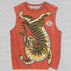 Unisex Flexible Tiger Printed Tank Top