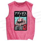 Unisex MS-06S Char's Zaku II Printed Washed Tank Top