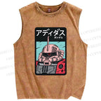 Unisex MS-06S Char's Zaku II Printed Washed Tank Top