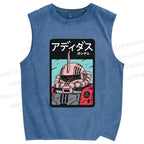 Unisex MS-06S Char's Zaku II Printed Washed Tank Top
