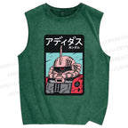 Unisex MS-06S Char's Zaku II Printed Washed Tank Top
